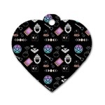 Pastel Goth Witch Dog Tag Heart (Two Sides) Back