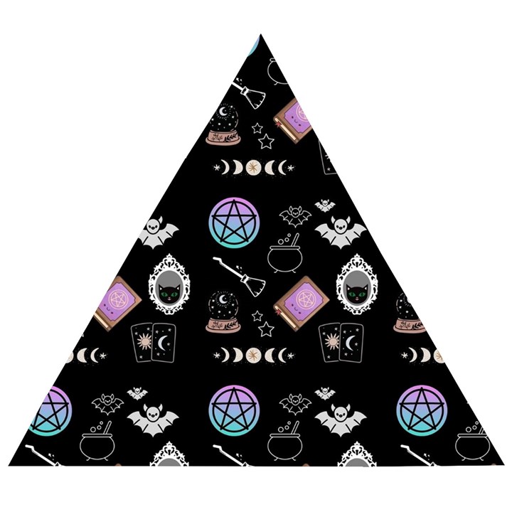 Pastel Goth Witch Wooden Puzzle Triangle