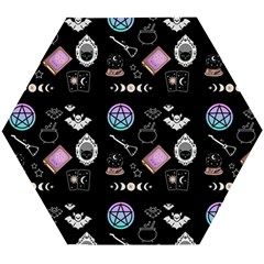 Pastel Goth Witch Wooden Puzzle Hexagon by NerdySparkleGoth