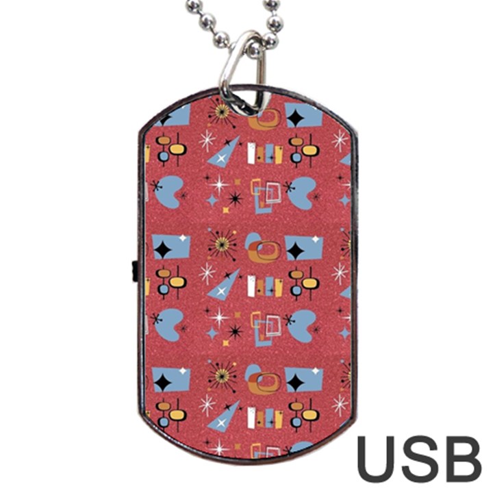 50s Red Dog Tag USB Flash (Two Sides)