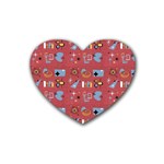 50s Red Heart Coaster (4 pack)  Front