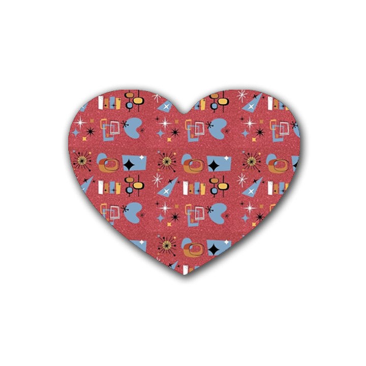 50s Red Heart Coaster (4 pack) 