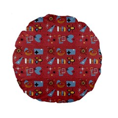 50s Red Standard 15  Premium Flano Round Cushions by NerdySparkleGoth