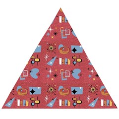 50s Red Wooden Puzzle Triangle by NerdySparkleGoth