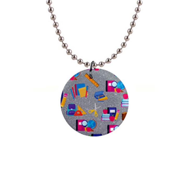 80s and 90s School Pattern 1  Button Necklace