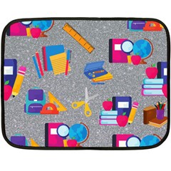 80s And 90s School Pattern Double Sided Fleece Blanket (mini) 