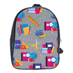 80s And 90s School Pattern School Bag (large) by NerdySparkleGoth