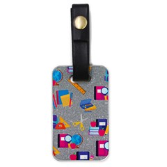 80s And 90s School Pattern Luggage Tag (one Side) by NerdySparkleGoth