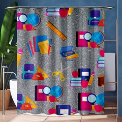 80s And 90s School Pattern Shower Curtain 60  X 72  (medium)  by NerdySparkleGoth