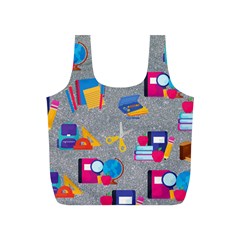 80s And 90s School Pattern Full Print Recycle Bag (s) by NerdySparkleGoth