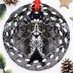 Alien Deco Round Filigree Ornament (Two Sides) Front