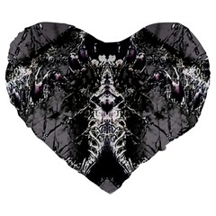 Alien Deco Large 19  Premium Flano Heart Shape Cushions by MRNStudios