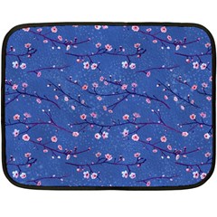 Branches With Peach Flowers Fleece Blanket (mini) by SychEva