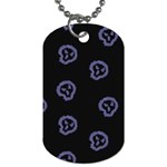 Purple Skulls On Dark Background Dog Tag (One Side) Front