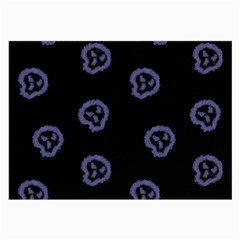 Purple Skulls On Dark Background Large Glasses Cloth (2 Sides) by SychEva