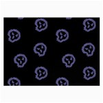 Purple Skulls On Dark Background Large Glasses Cloth (2 Sides) Front