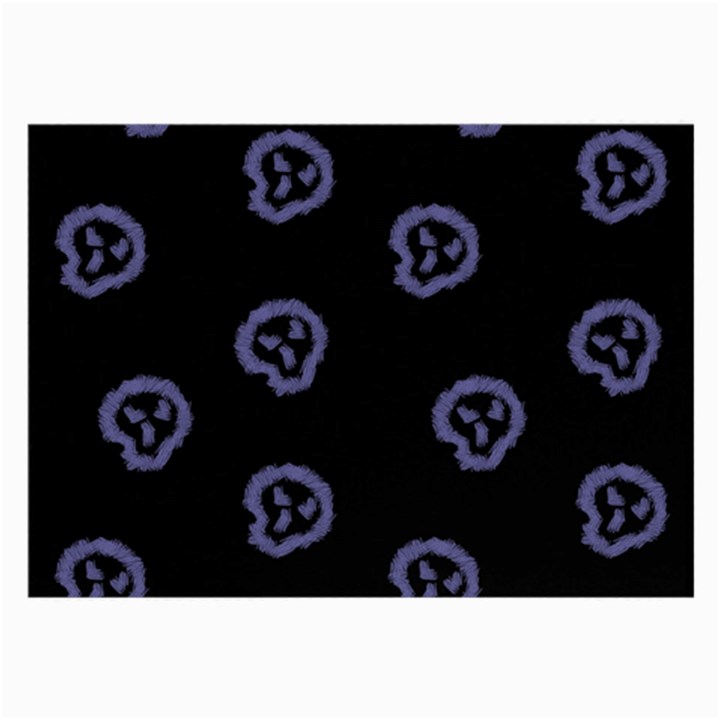 Purple Skulls On Dark Background Large Glasses Cloth (2 Sides)