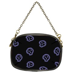 Purple Skulls On Dark Background Chain Purse (one Side) by SychEva