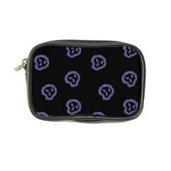 Purple Skulls On Dark Background Coin Purse by SychEva