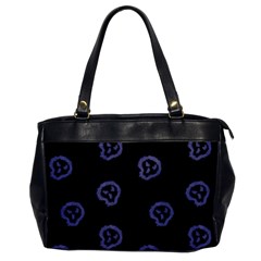 Purple Skulls On Dark Background Oversize Office Handbag by SychEva