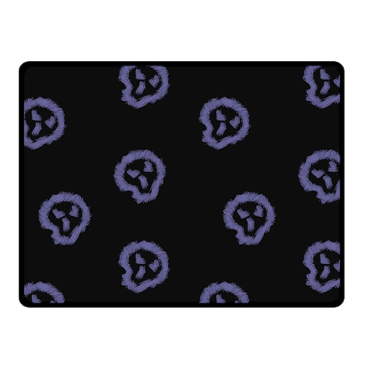 Purple Skulls On Dark Background Fleece Blanket (Small)