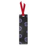 Purple Skulls On Dark Background Small Book Marks Front