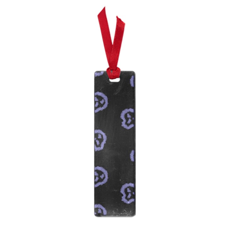 Purple Skulls On Dark Background Small Book Marks