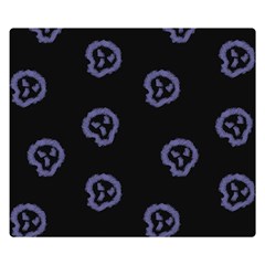 Purple Skulls On Dark Background Double Sided Flano Blanket (small)  by SychEva