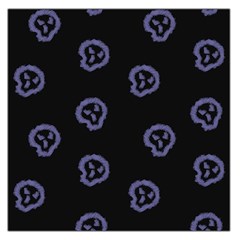 Purple Skulls On Dark Background Large Satin Scarf (square) by SychEva