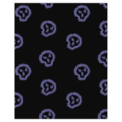 Purple Skulls On Dark Background Drawstring Bag (small) by SychEva