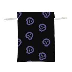 Purple Skulls On Dark Background Lightweight Drawstring Pouch (s) by SychEva