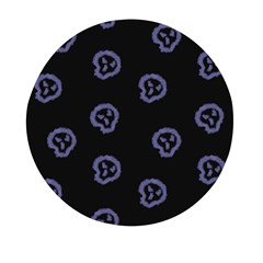 Purple Skulls On Dark Background Mini Round Pill Box (pack Of 5)