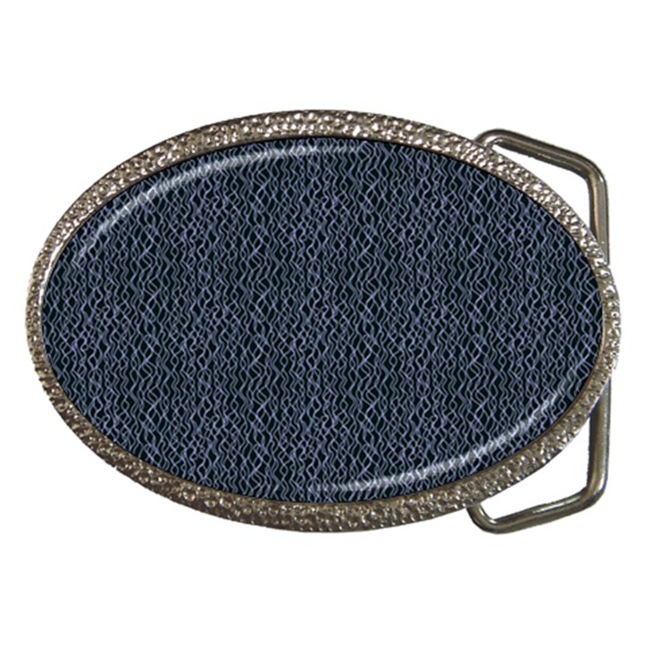 Blue Stripes On Dark Background Belt Buckles