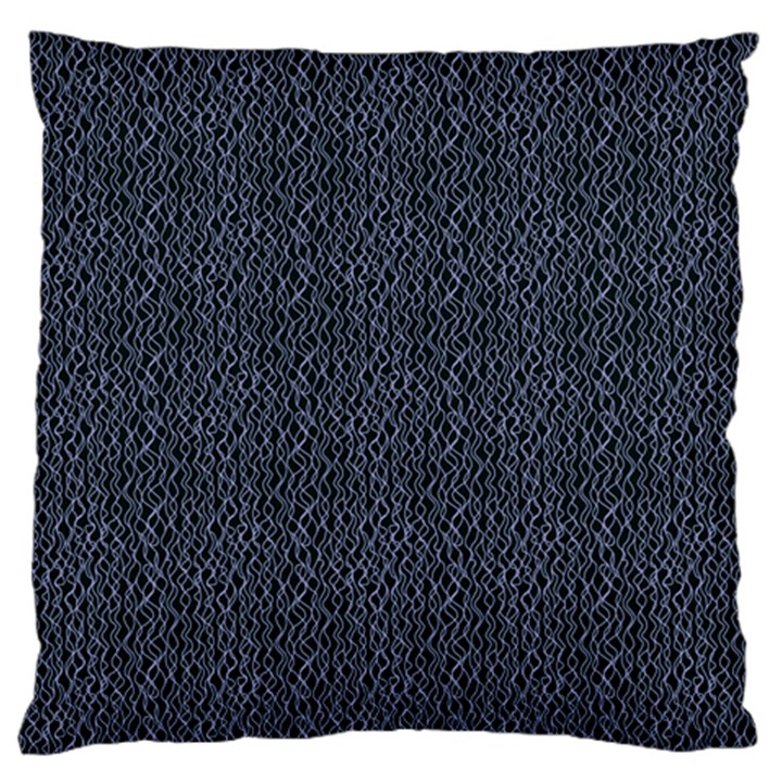 Blue Stripes On Dark Background Large Cushion Case (One Side)