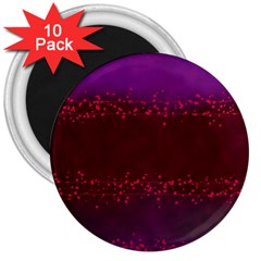 Red Splashes On Purple Background 3  Magnets (10 Pack)  by SychEva