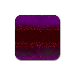 Red Splashes On Purple Background Rubber Coaster (square)  by SychEva