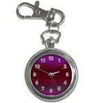 Red Splashes On Purple Background Key Chain Watches Front