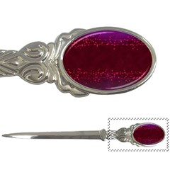 Red Splashes On Purple Background Letter Opener by SychEva