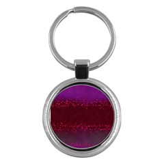 Red Splashes On Purple Background Key Chain (round) by SychEva