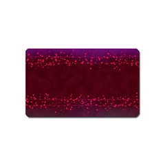 Red Splashes On Purple Background Magnet (name Card) by SychEva