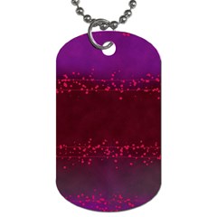 Red Splashes On Purple Background Dog Tag (two Sides) by SychEva