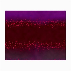 Red Splashes On Purple Background Small Glasses Cloth by SychEva