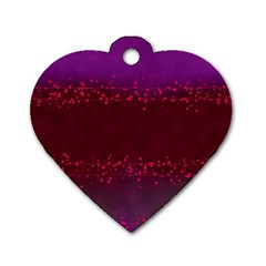 Red Splashes On Purple Background Dog Tag Heart (one Side) by SychEva