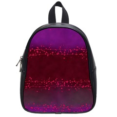 Red Splashes On Purple Background School Bag (small) by SychEva