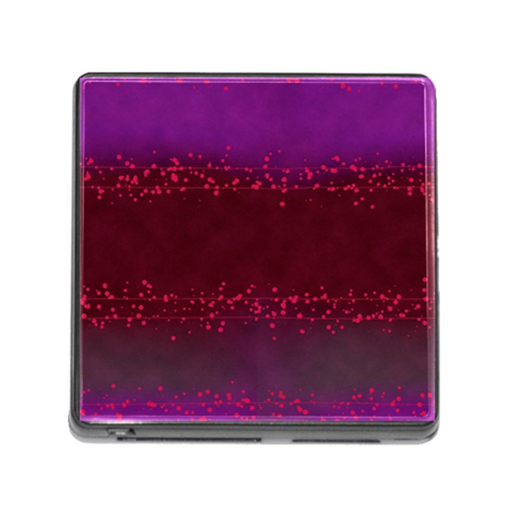 Red Splashes On Purple Background Memory Card Reader (Square 5 Slot)