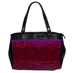 Red Splashes On Purple Background Oversize Office Handbag (2 Sides) by SychEva