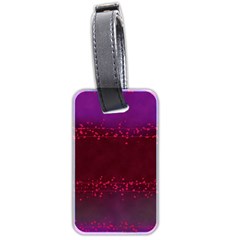 Red Splashes On Purple Background Luggage Tag (two Sides) by SychEva