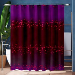 Red Splashes On Purple Background Shower Curtain 60  X 72  (medium)  by SychEva