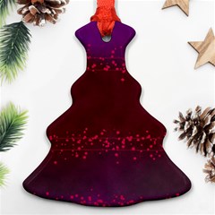 Red Splashes On Purple Background Ornament (christmas Tree)  by SychEva