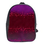 Red Splashes On Purple Background School Bag (XL) Front